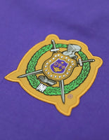 Big Boy Omega Psi Phi Divine 9 S4 Mens Long Sleeve Tee [Purple]