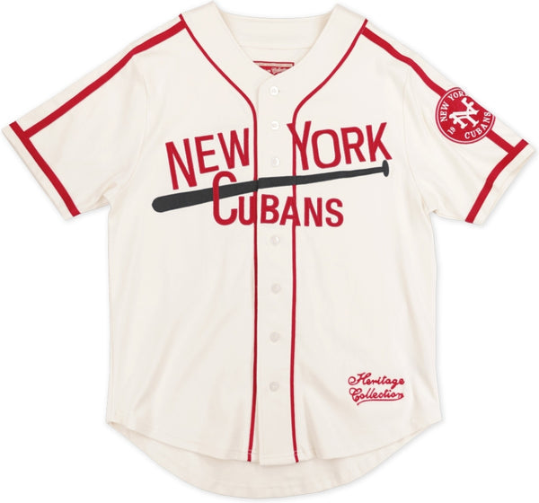 Big Boy New York Cubans S2 Heritage Mens Baseball Jersey [Ivory White]