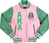 Big Boy Alpha Kappa Alpha Divine 9 S4 Womens Wool Jacket [Pink]