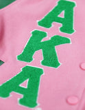 Big Boy Alpha Kappa Alpha Divine 9 S4 Womens Wool Jacket [Pink]