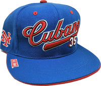Big Boy New York Cubans Legacy S141 Mens Baseball Cap [Flat Bill - Royal Blue]