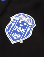 Big Boy Zeta Phi Beta Divine 9 Womens Fleece Jacket [Black]