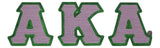 Alpha Kappa Alpha Sequin Letters Iron-On Patch Set [Pink]