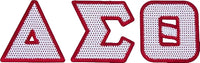 Delta Sigma Theta Sequin Letters Iron-On Patch Set [White]