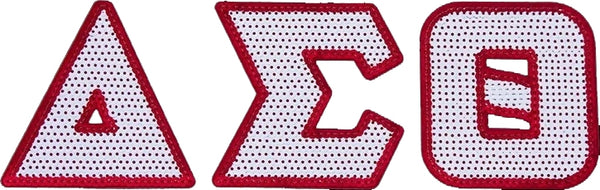 Delta Sigma Theta Sequin Letters Iron-On Patch Set [White]