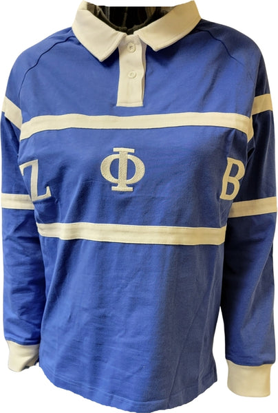 Buffalo Dallas Zeta Phi Beta Rugby Shirt [Long Sleeve - Blue]