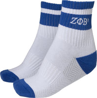 Zeta Phi Beta Quarter Socks [White]