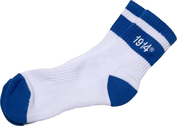 Phi Beta Sigma Quarter Socks [White]