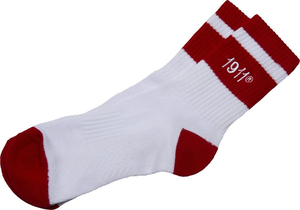 Kappa Alpha Psi Quarter Socks [White]