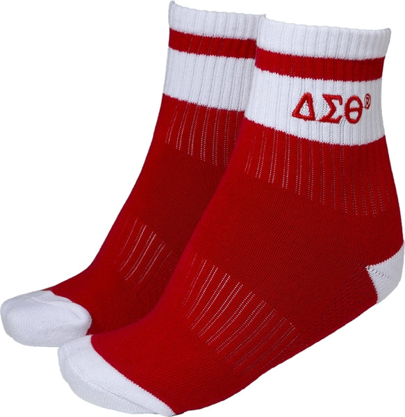 Delta Sigma Theta Quarter Socks [Red]