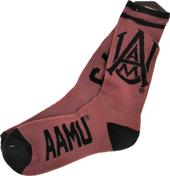 Big Boy Alabama A&M Bulldogs S4 Mens Athletic Socks [Maroon]