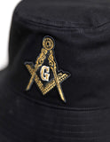 Big Boy Prince Hall Mason Reversible Bucket Hat [Black/Gold]
