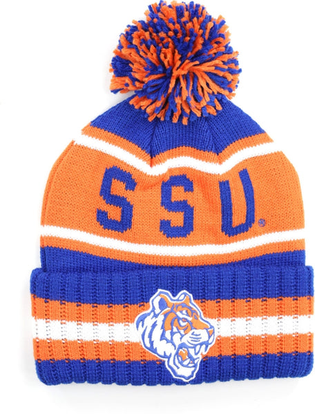 Big Boy Savannah State Tigers S254 Beanie With Ball [Royal Blue]