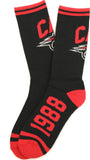 Big Boy Clark Atlanta Panthers S5 Mens Athletic Socks [Black]