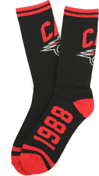Big Boy Clark Atlanta Panthers S5 Mens Athletic Socks [Black]
