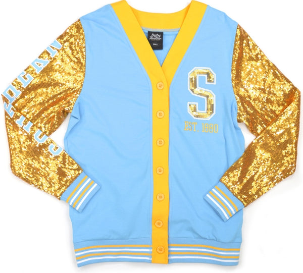 Big Boy Southern Jaguars S9 Womens Cardigan [Sky Blue]