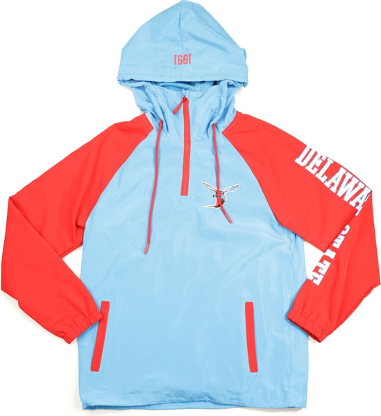 Big Boy Delaware State Hornets S4 Womens Anorak Jacket [Red]