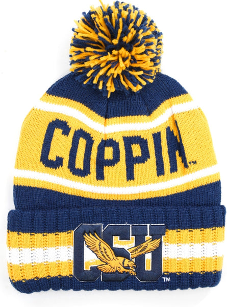 Big Boy Coppin State Eagles S254 Beanie With Ball [Navy Blue]
