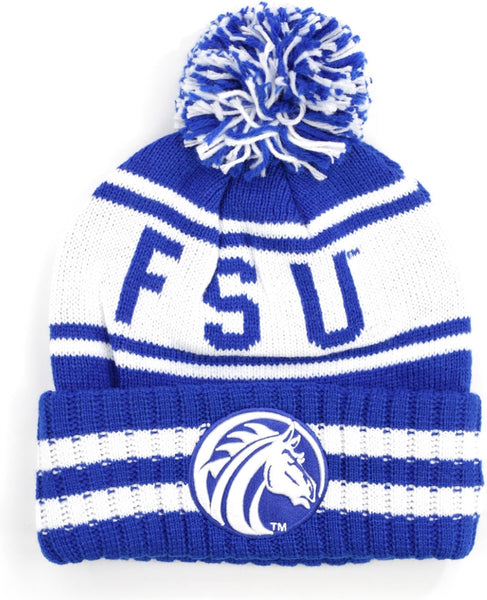Big Boy Fayetteville State Broncos S254 Beanie With Ball [Royal Blue]