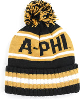 Big Boy Alpha Phi Alpha Divine 9 S252 Beanie With Ball [Black]