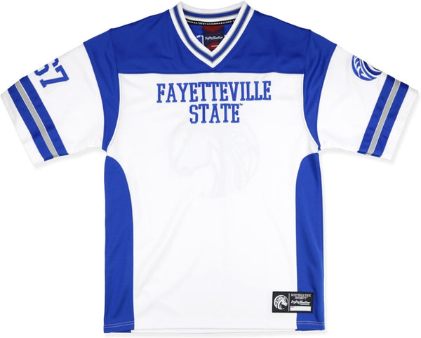 Big Boy Fayetteville State Broncos S14 Mens Football Jersey [White]