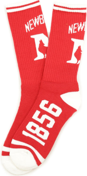 Big Boy Newberry Wolves S5 Mens Athletic Socks [Red]