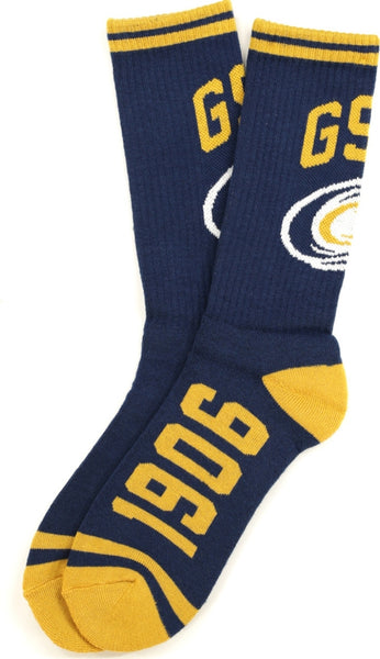 Big Boy Georgia Southwestern State Hurricanes S5 Mens Athletic Socks [Navy Blue]