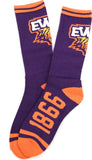 Big Boy Edward Waters Tigers S5 Mens Athletic Socks [Purple]