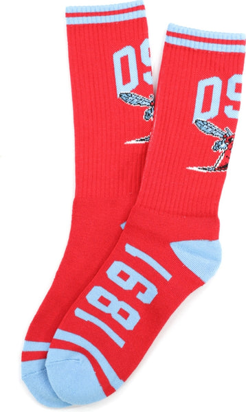 Big Boy Delaware State Hornets S5 Mens Athletic Socks [Red]