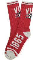 Big Boy Virginia Union Panthers S5 Athletic Mens Socks [Maroon]