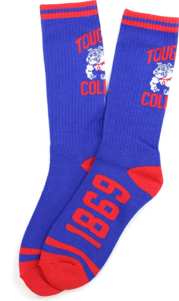 Big Boy Tougaloo Bulldogs S5 Athletic Mens Socks [Royal Blue]