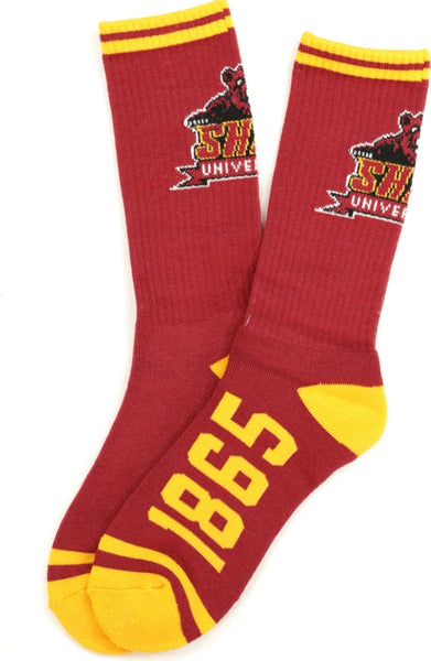 Big Boy Shaw Bears S5 Athletic Mens Socks [Maroon]