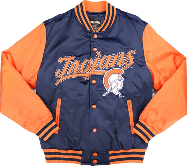 Big Boy Virginia State Trojans S7 Light Weight Mens Baseball Jacket [Navy Blue]
