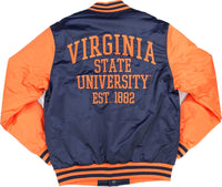 Big Boy Virginia State Trojans S7 Light Weight Mens Baseball Jacket [Navy Blue]