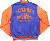 Big Boy Savannah State Tigers S7 Light Weight Mens Baseball Jacket [Royal Blue]