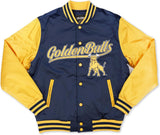 Big Boy Johnson C. Smith Golden Bulls S7 Light Weight Mens Baseball Jacket [Navy Blue]