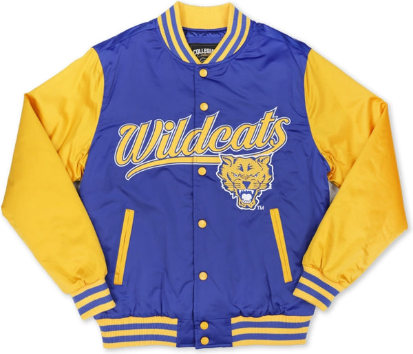 Big Boy Fort Valley State Wildcats S7 Light Weight Mens Baseball Jacket [Royal Blue]