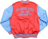Big Boy Delaware State Hornets S7 Light Weight Mens Baseball Jacket [Red]