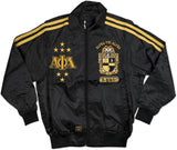 Big Boy Alpha Phi Alpha Divine 9 Mens Jogging Suit [Black/Old Gold]
