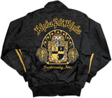 Big Boy Alpha Phi Alpha Divine 9 Mens Jogging Suit [Black/Old Gold]