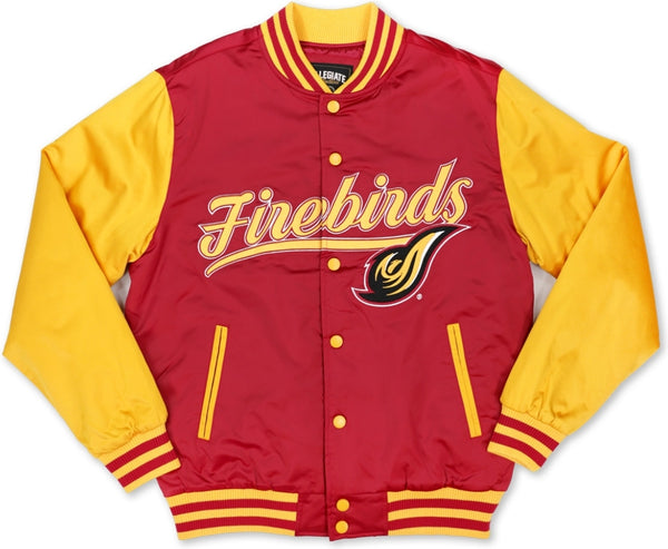 Big Boy District Of Columbia Firebirds S7 Light Weight Mens Baseball Jacket [Crimson Red]