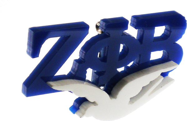 Zeta Phi Beta - Dove Acrylic Symbol Pin [Blue]