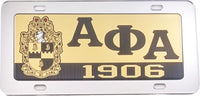 Alpha Phi Alpha Domed Crest Tag License Plate [Silver]