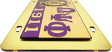 Omega Psi Phi Domed Crest Tag License Plate [Gold]