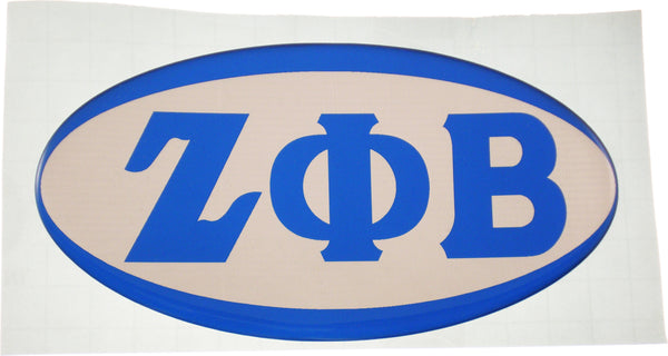Zeta Phi Beta Domed Decal Sticker [Silver]