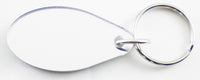Kappa Alpha Psi Pear Shaped Domed Key Chain [Silver]