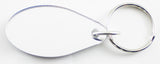 Kappa Alpha Psi Pear Shaped Domed Key Chain [Silver]