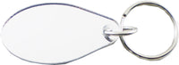 Phi Beta Sigma Pear Shaped Domed Key Chain [Silver]