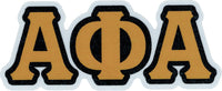 Alpha Phi Alpha Reflective Decal Letters Sticker [Gold]