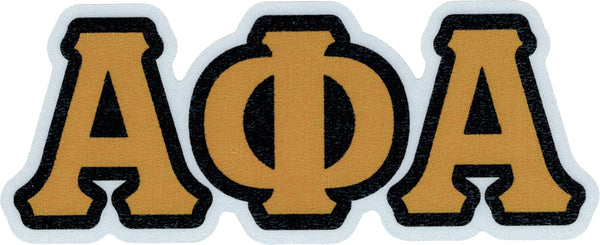 Alpha Phi Alpha Reflective Decal Letters Sticker [Gold]